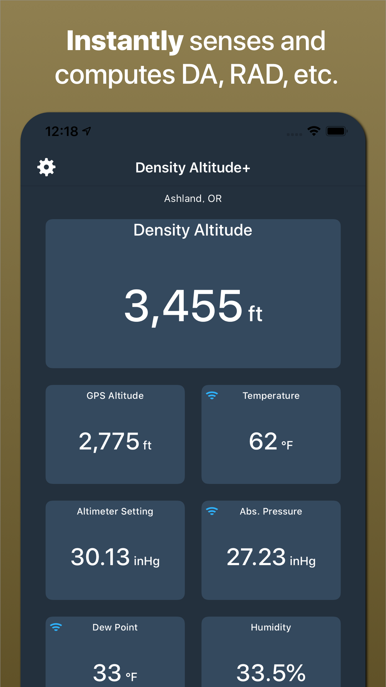 The Best Density Altitude App for iPhone and iPad. Automatically find